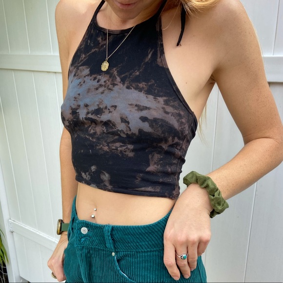 Tie dye halter crop top - Picture 1 of 5